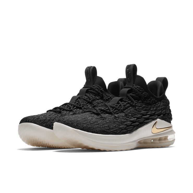 Nike LeBron 15 Low Black Gold Angle 2