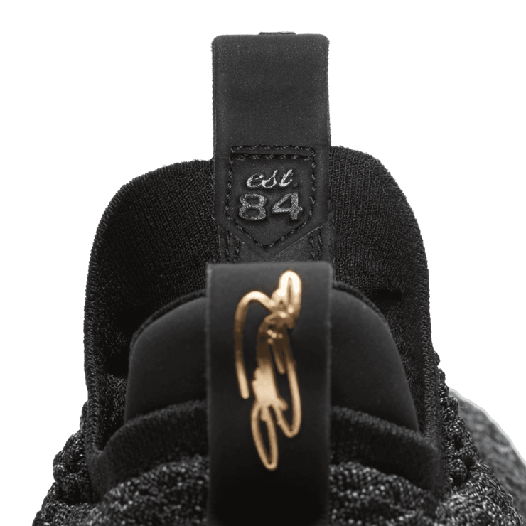 Nike LeBron 15 Low Black Gold Angle 4