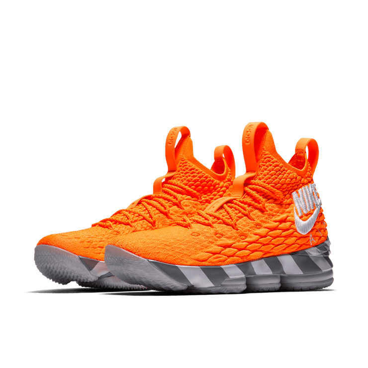 Nike LeBron 15 Orange Box (House of Hoops Special Box and Accessories) Angle 2