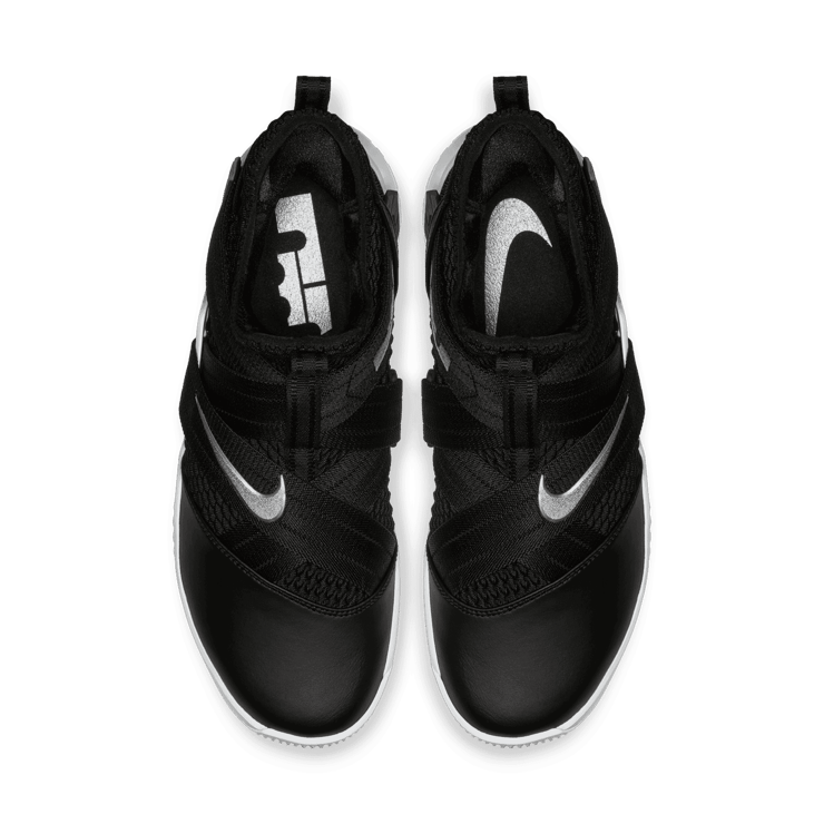 Nike LeBron Soldier 12 TB Black White Silver Angle 1