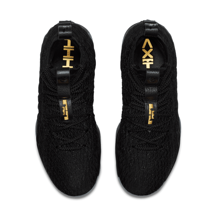 Nike LeBron 15 Black Gold Angle 1