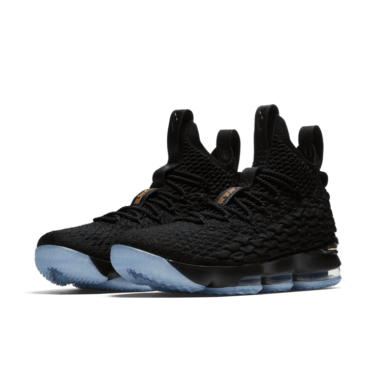 Nike LeBron 15 Black Gold Angle 2