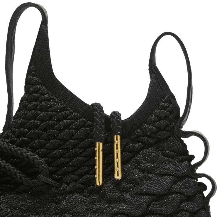 Nike LeBron 15 Black Gold Angle 4