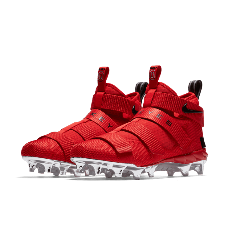 Nike LeBron Zoom Soldier 11 Cleat Ohio State PE Angle 2