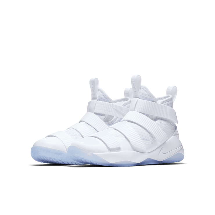 Nike LeBron Zoom Soldier 11 Triple White GS 918369 103