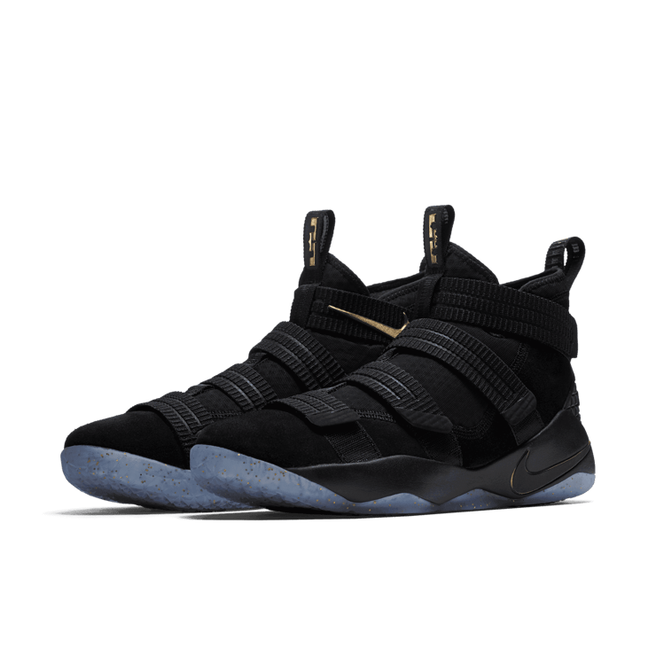 Nike LeBron Zoom Soldier 11 Black Gold Angle 2