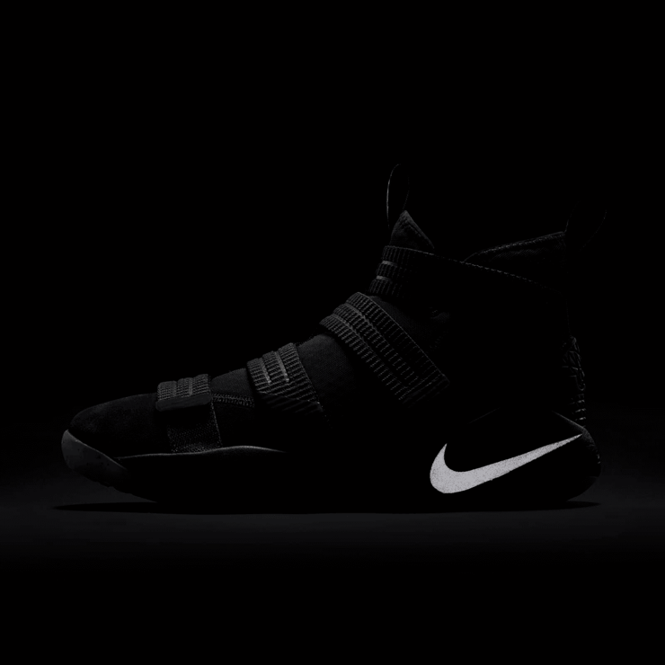 Nike LeBron Zoom Soldier 11 Black Gold Angle 4