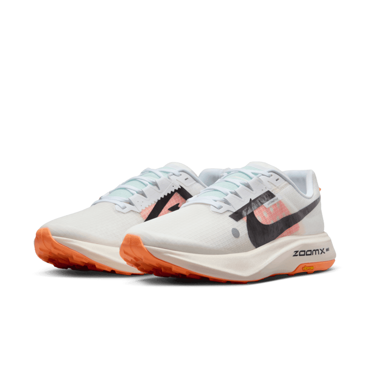 Nike ZoomX Ultrafly Trail White Black Total Orange Angle 2