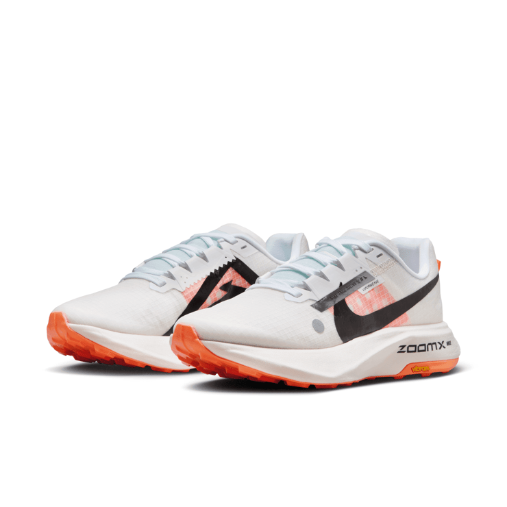 Nike ZoomX Ultrafly Trail White Black Total Orange (W) Angle 3