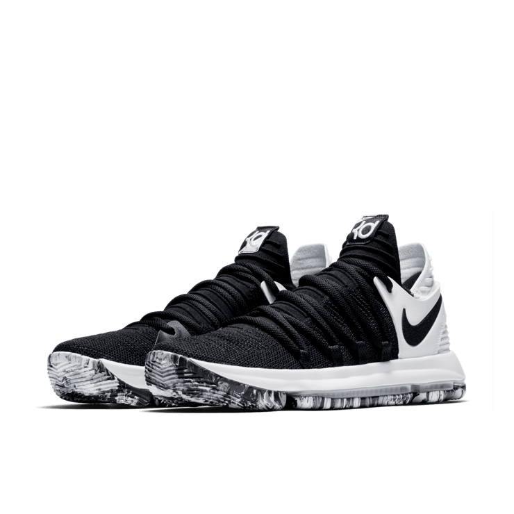 Nike KD 10 Black White Angle 2