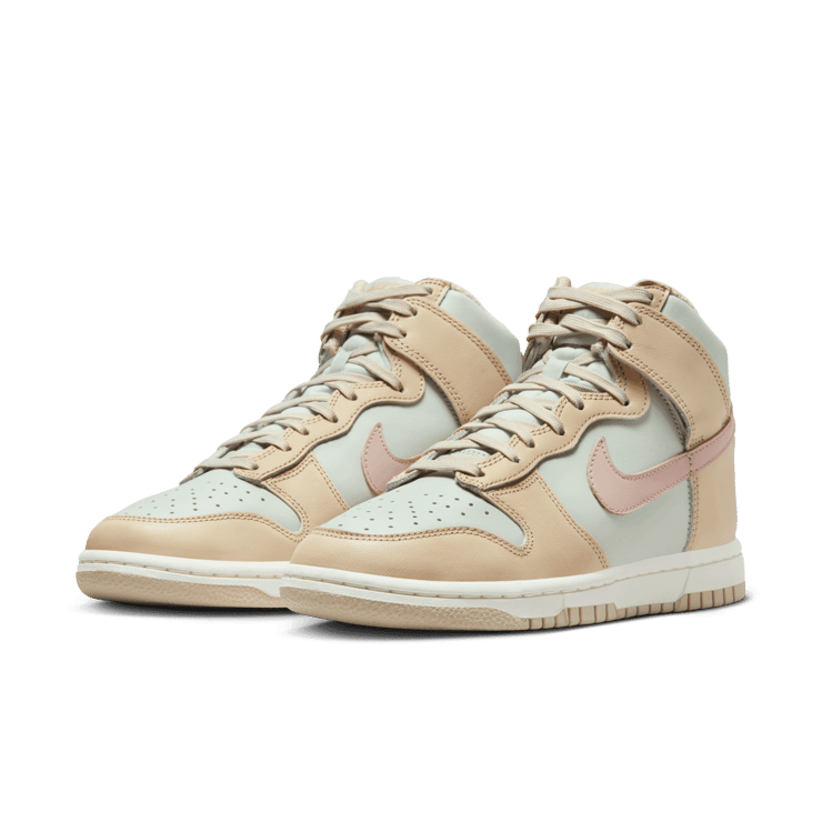 Nike Dunk High Tan Pink (W) Angle 2