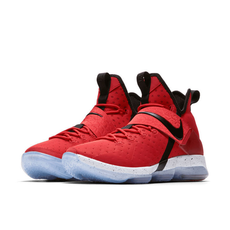 Nike LeBron 14 University Red Angle 2