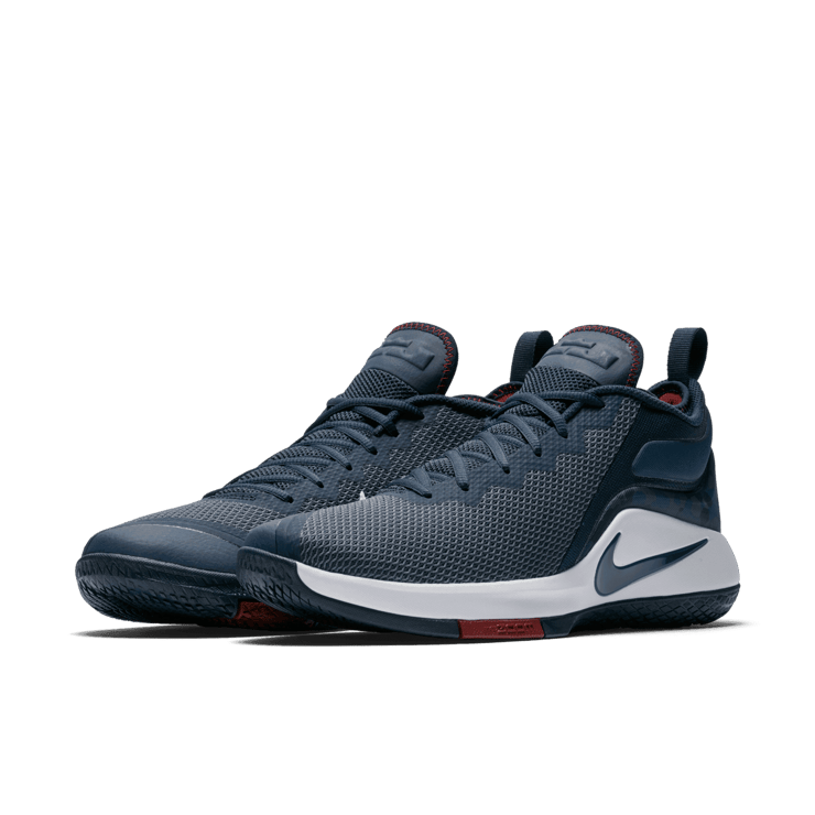 Nike LeBron Witness 2 College Navy Team Red Angle 2