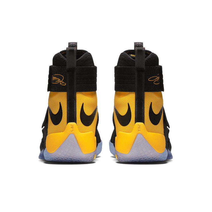 Nike LeBron Zoom Soldier 10 Black Uni Gold Angle 3