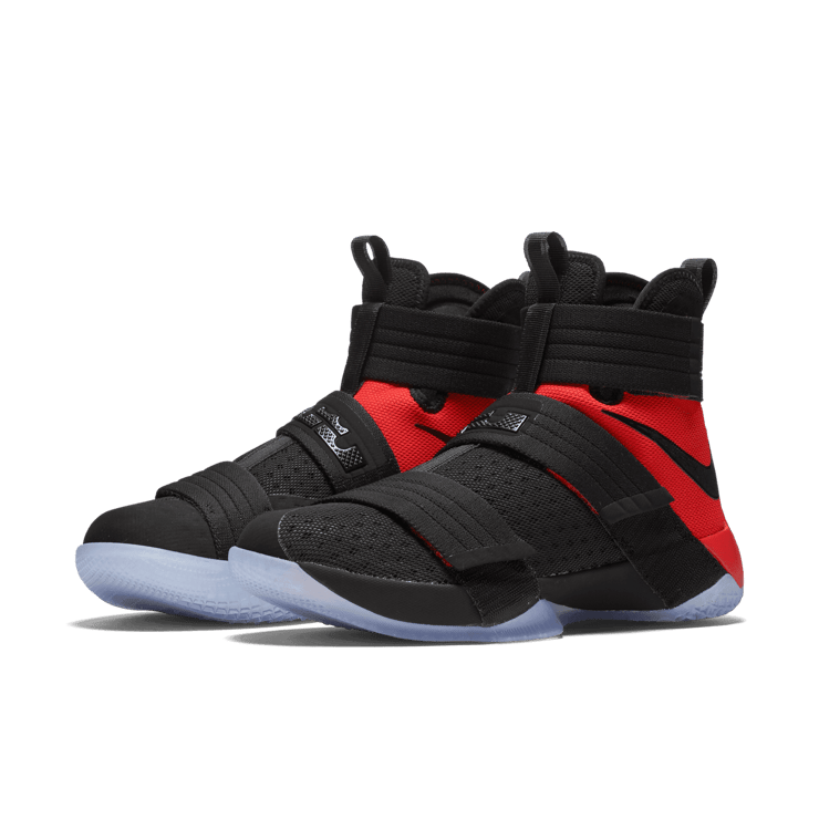 Nike LeBron Zoom Soldier 10 Black University Red Angle 2