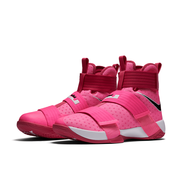 Nike LeBron Zoom Soldier 10 Think Pink Angle 2