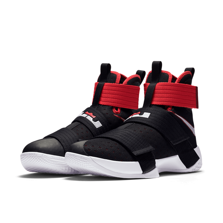 Nike LeBron Zoom Soldier 10 Black Red Angle 2