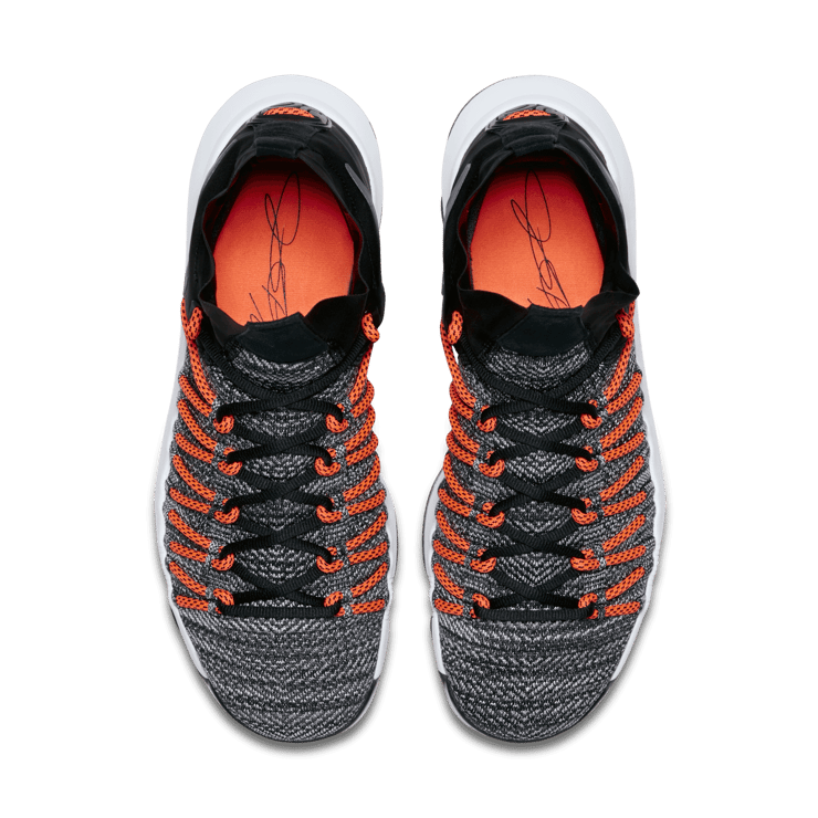 Nike KD 9 Elite Dark Grey Hyper Orange Angle 1