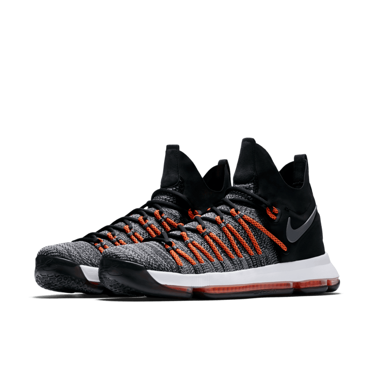 Nike KD 9 Elite Dark Grey Hyper Orange Angle 2