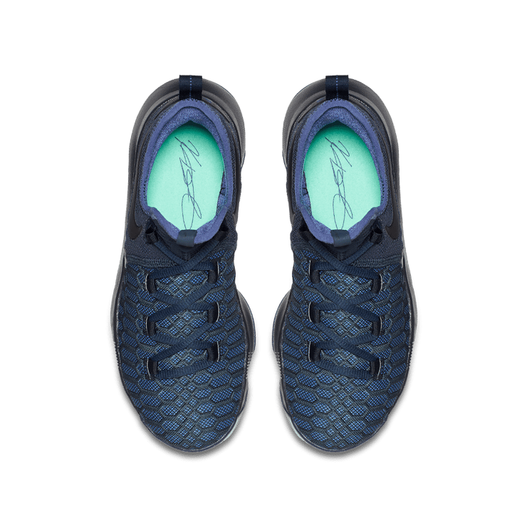 Nike KD 9 Obsidian Dark Purple (GS) Angle 1