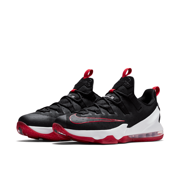 Nike LeBron 13 Low Black Red Angle 2