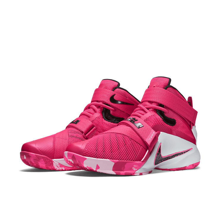 Nike LeBron Zoom Soldier 9 Think Pink Angle 2