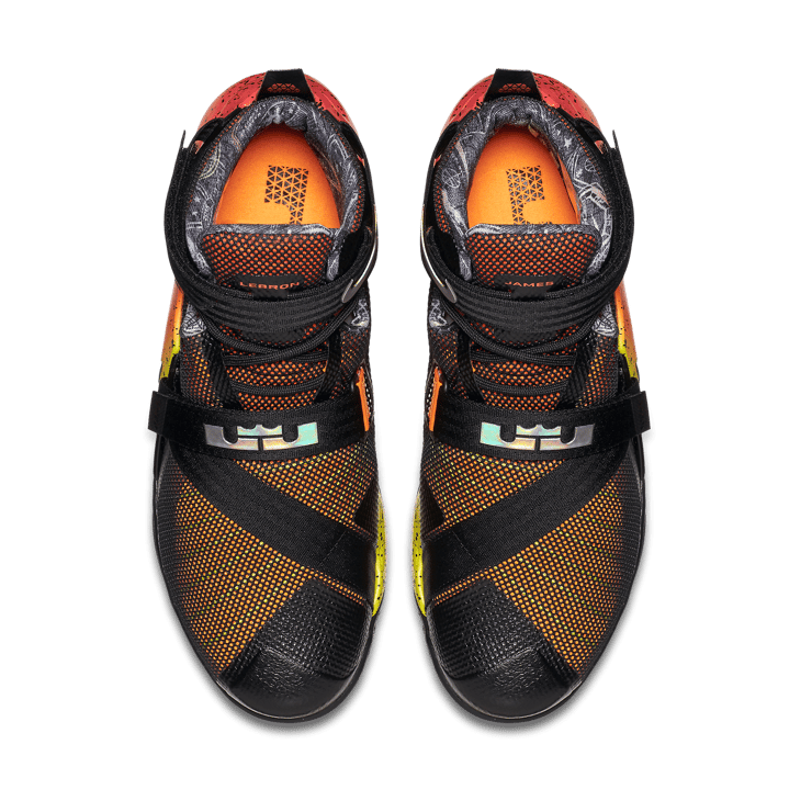 Nike LeBron Zoom Soldier 9 LTD Black Bright Citrus Angle 1