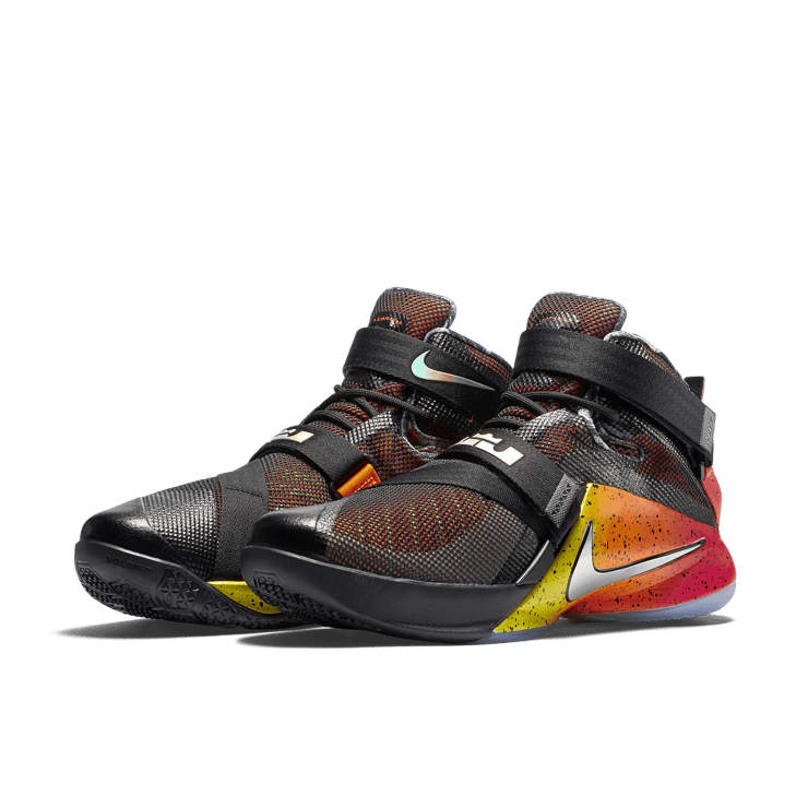 Nike LeBron Zoom Soldier 9 LTD Black Bright Citrus Angle 2