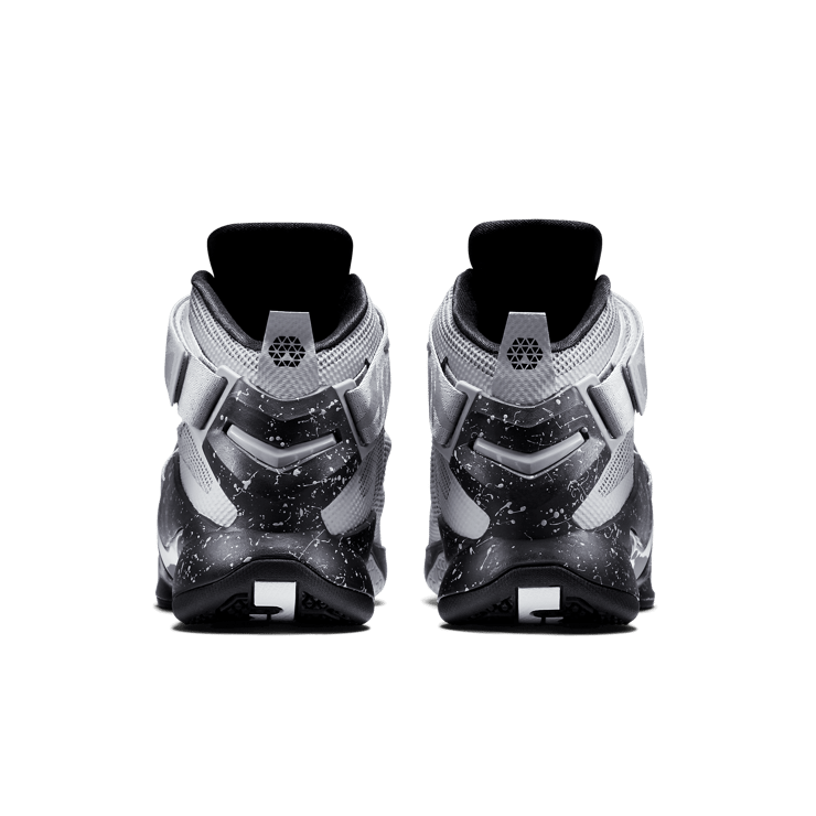 Nike LeBron Soldier 9 Wolf Grey White Black Angle 3