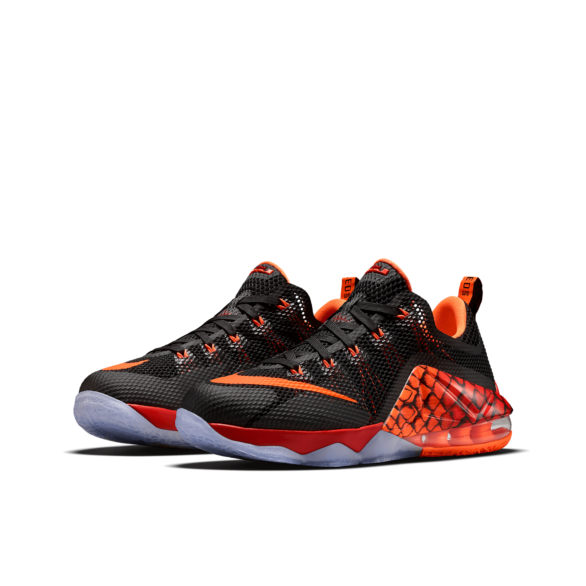 lebron 12 orange and black