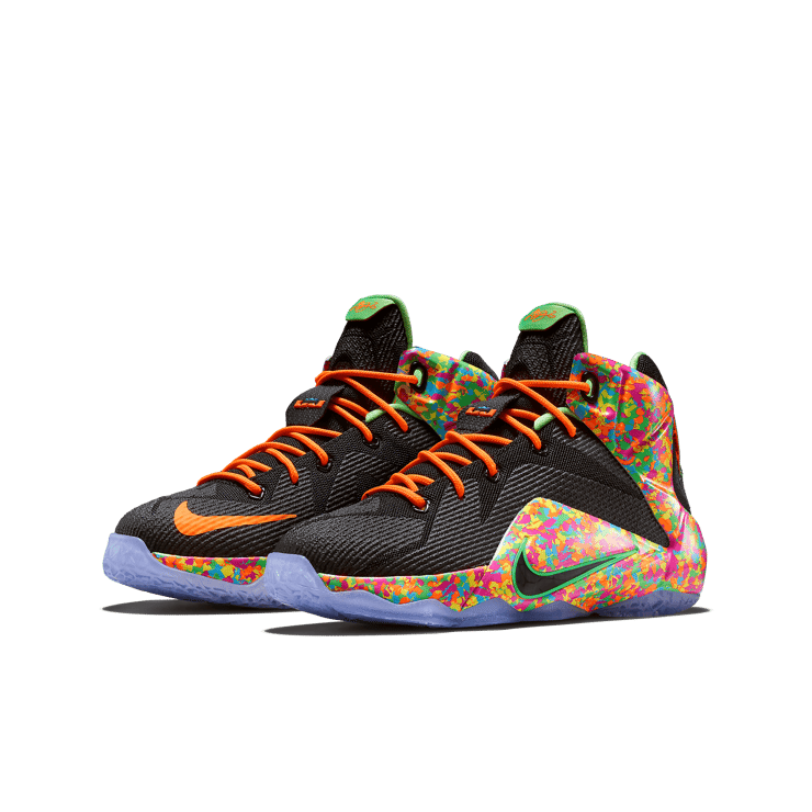 Nike LeBron 12 Fruity Pebbles (GS) Angle 2