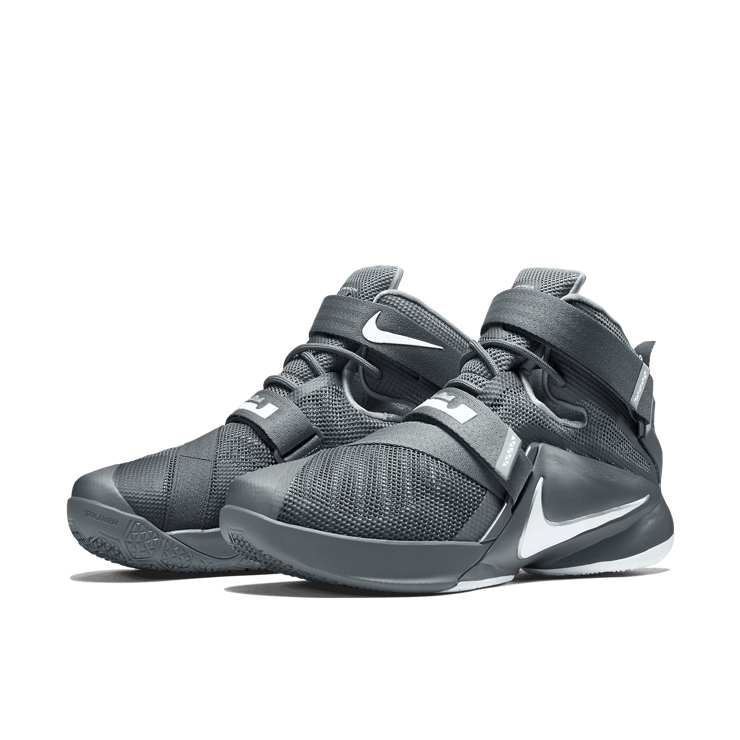 Nike LeBron Soldier 9 Cool Grey White Angle 2