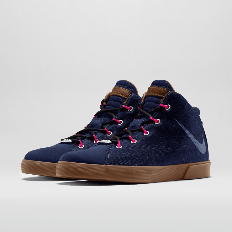 Nike LeBron 12 NSW Fireberry Denim Angle 2