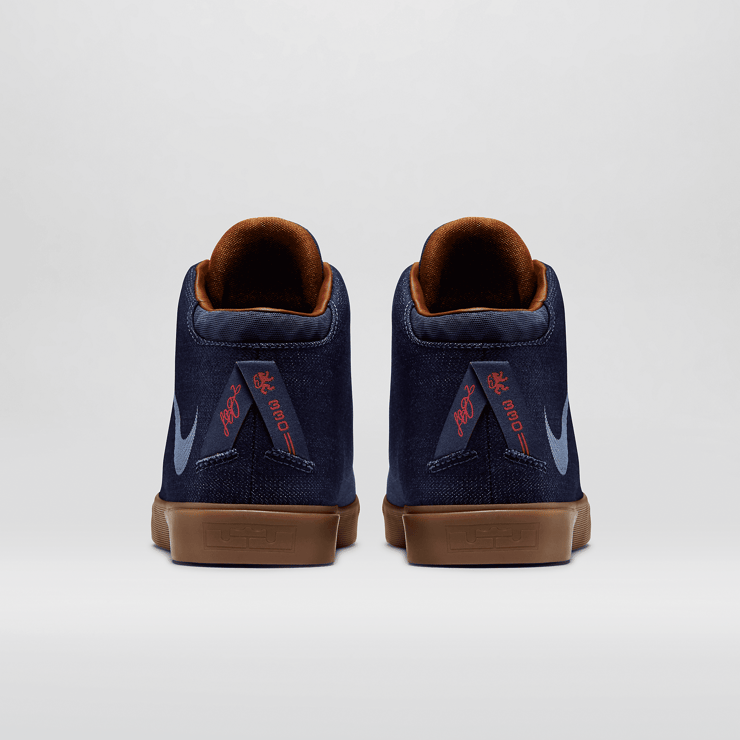 Nike LeBron 12 NSW Fireberry Denim Angle 3