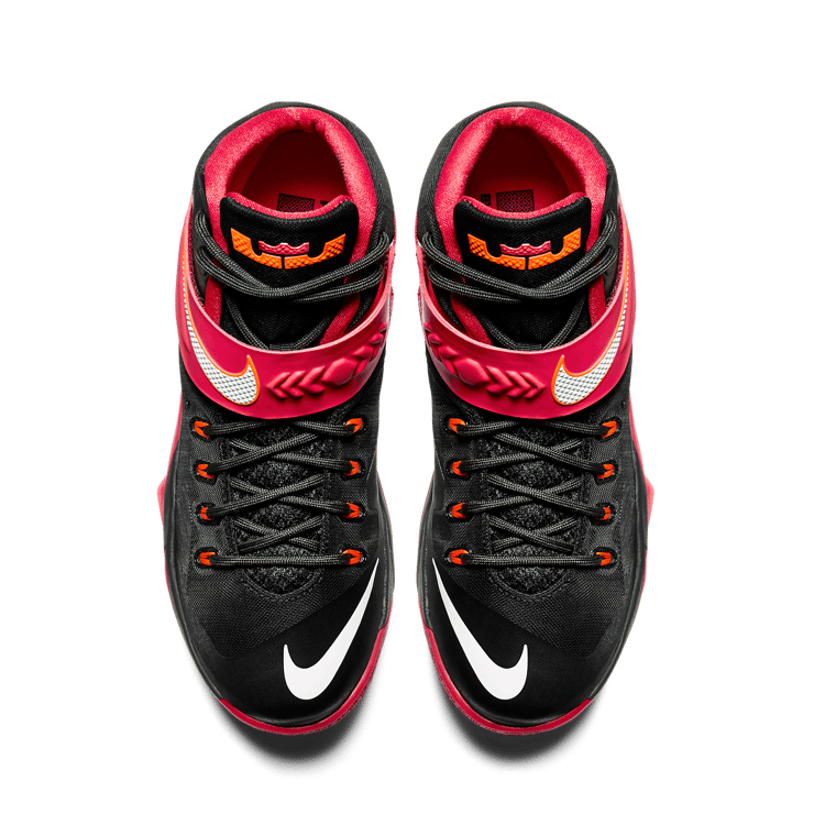 Nike LeBron Zoom Soldier 8 Black Varsity Red Angle 1