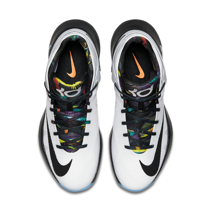 Nike KD Trey 5 IV White Black Multi-Color Angle 1