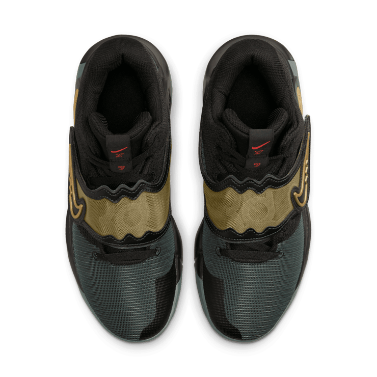 Nike KD Trey 5 X Black Metallic Gold Green Angle 1