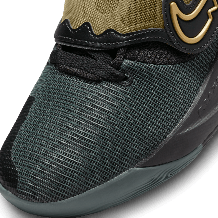 Nike KD Trey 5 X Black Metallic Gold Green Angle 4