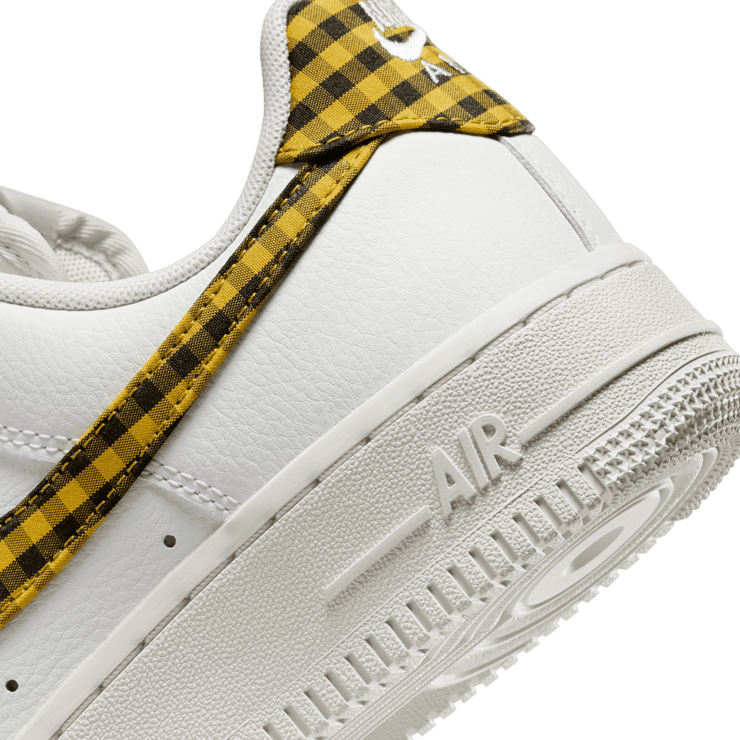 Nike Air Force 1 Low Gingham White Bronzine (W) Angle 5