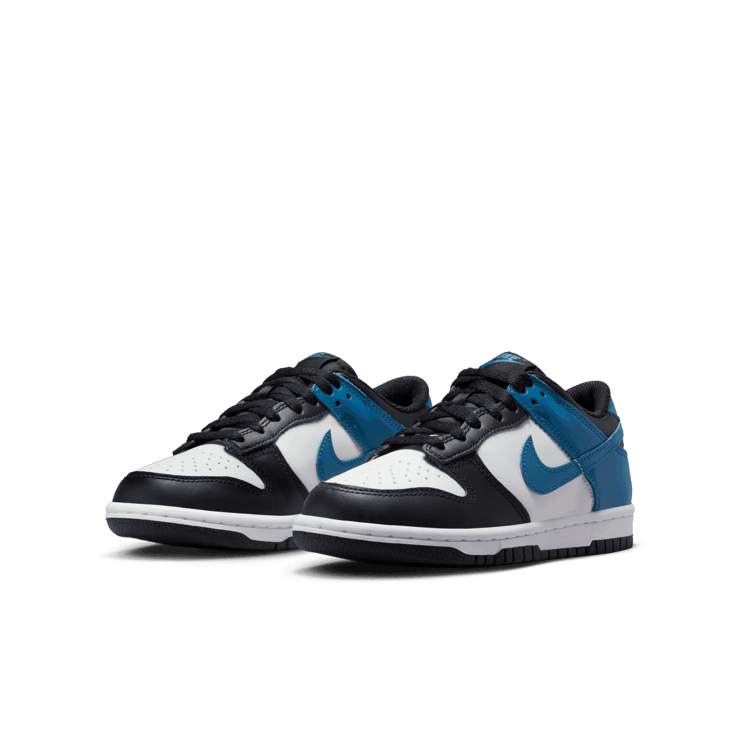 Nike Dunk Low Black Industrial Blue (GS) Angle 2