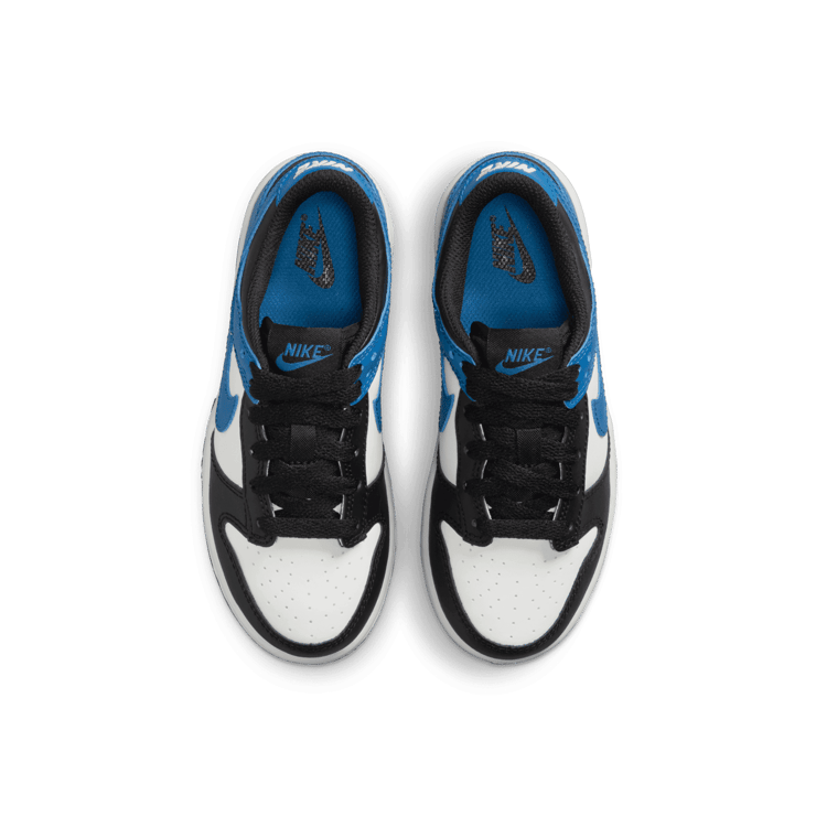 Nike Dunk Low Black Industrial Blue (PS) Angle 1