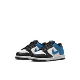 Nike Dunk Low Black Industrial Blue (PS) Angle 2