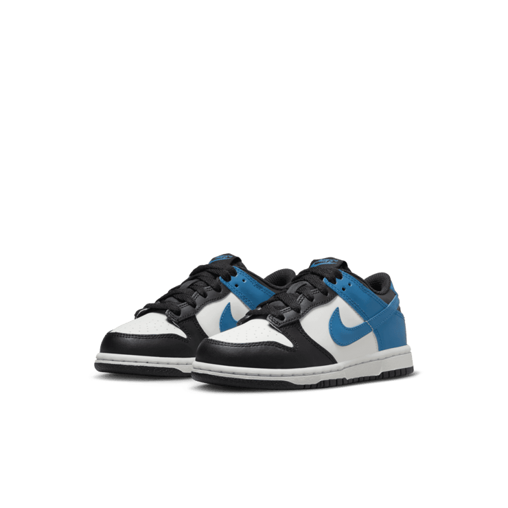 Nike Dunk Low Black Industrial Blue (PS) Angle 2