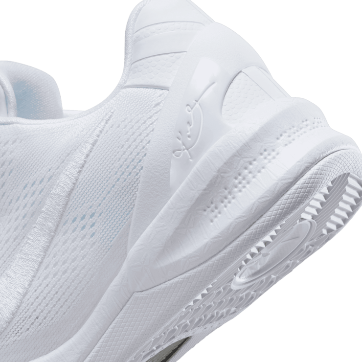Nike Kobe 8 Protro Halo Triple White (GS) Angle 5
