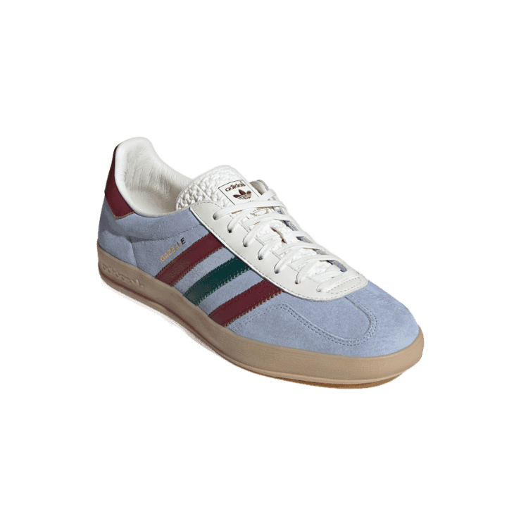adidas Gazelle Indoor Blue Dawn Collegiate Burgundy Angle 2