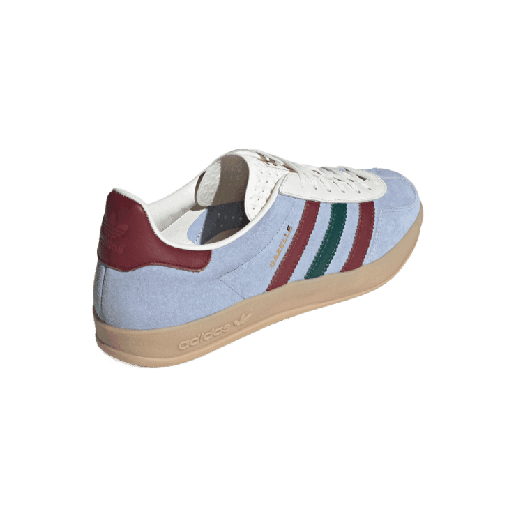 adidas Gazelle Indoor Blue Dawn Collegiate Burgundy Angle 3