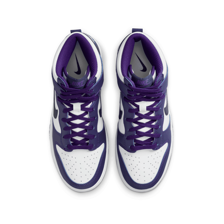 Nike Dunk High Electro Purple Midnight Navy (GS) Angle 1