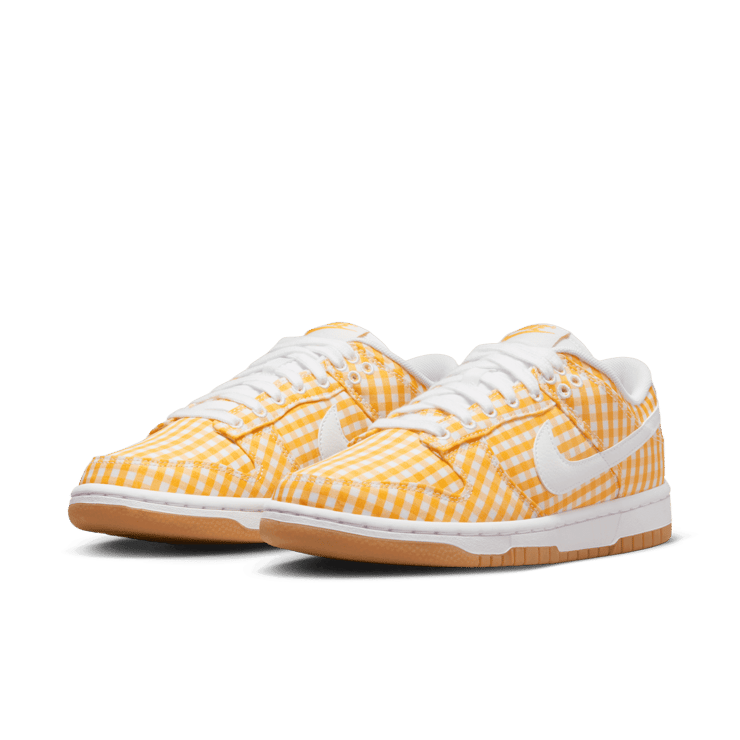 Nike Dunk Low Yellow Gingham (W) Angle 2