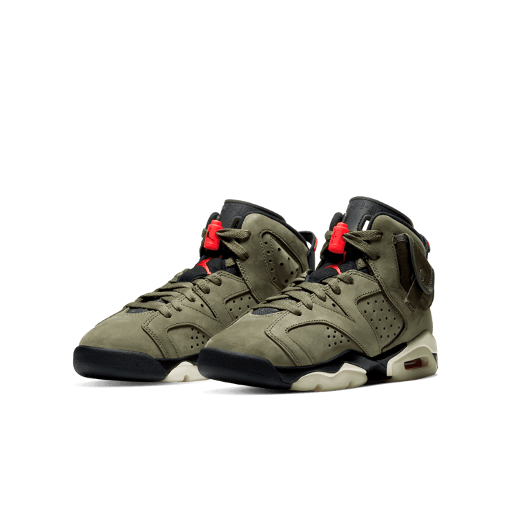 Air Jordan 6 Retro Travis Scott Olive (GS) Angle 2