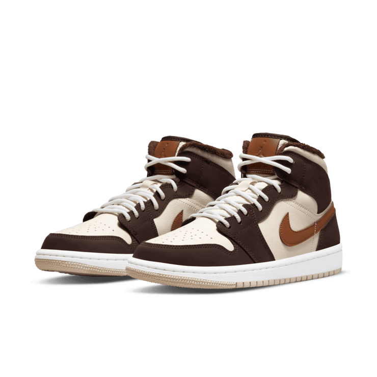 Jordan 1 Mid Brown Fur Angle 2